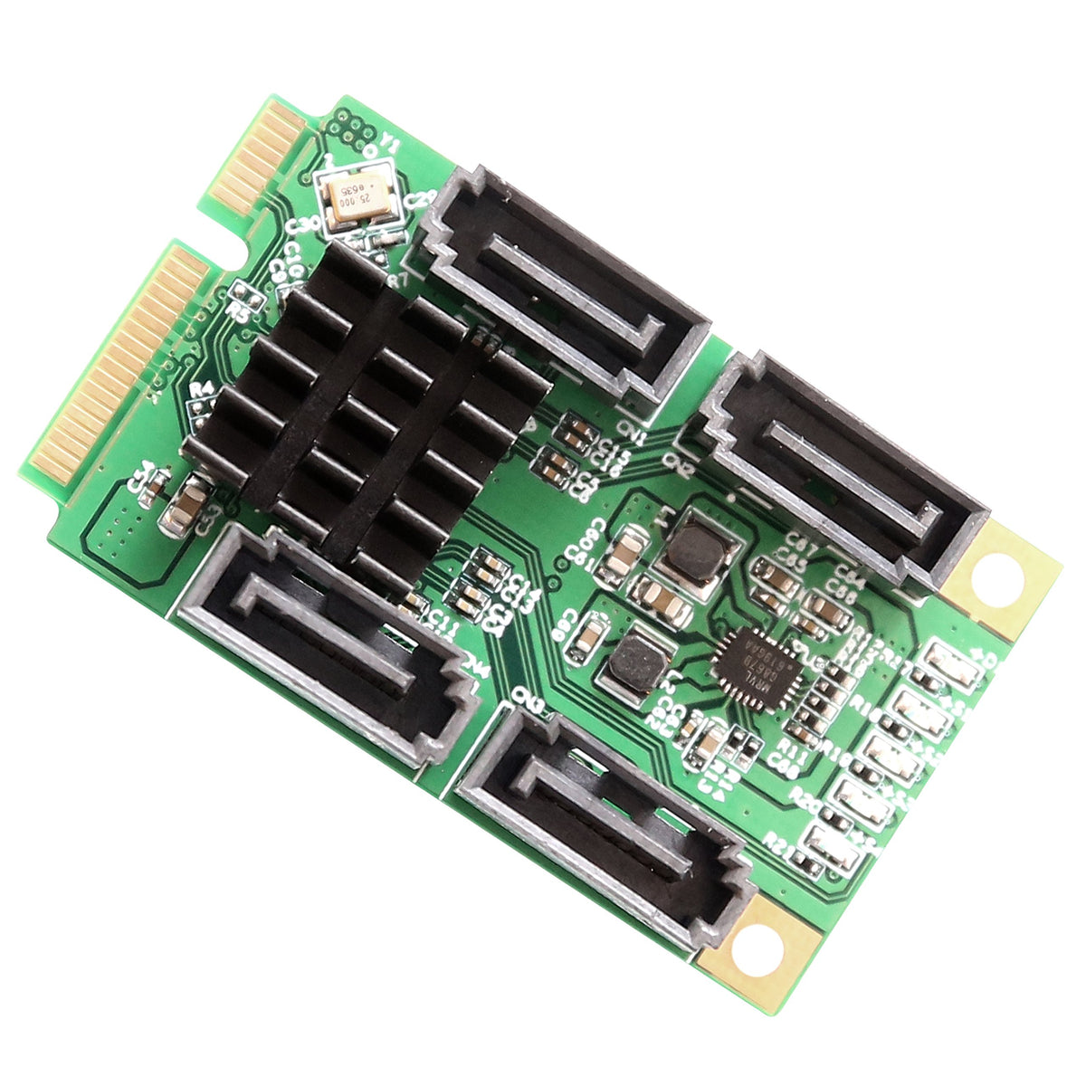 IO Crest 4 Port SATA III Mini Pci-E Controller Card Components Other SI-MPE40125