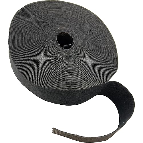 8001 Reusable Cable Tie Roll 82ft x 2 Inch Hook and Loop Tape for Wire Management Heavy Duty Straps Velcro for Cords Organization Adjustable Nylon
