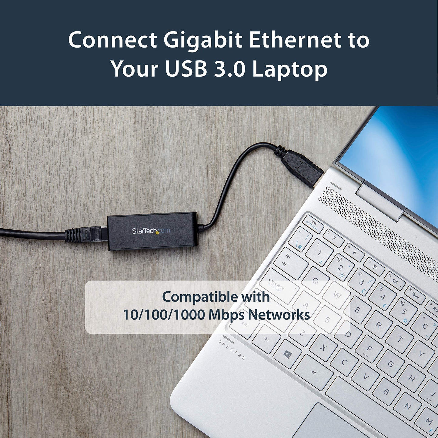 StarTech USB 3.0 to Gigabit Ethernet NIC Network Adapter - USB to RJ45 for 10/100/1000 Network