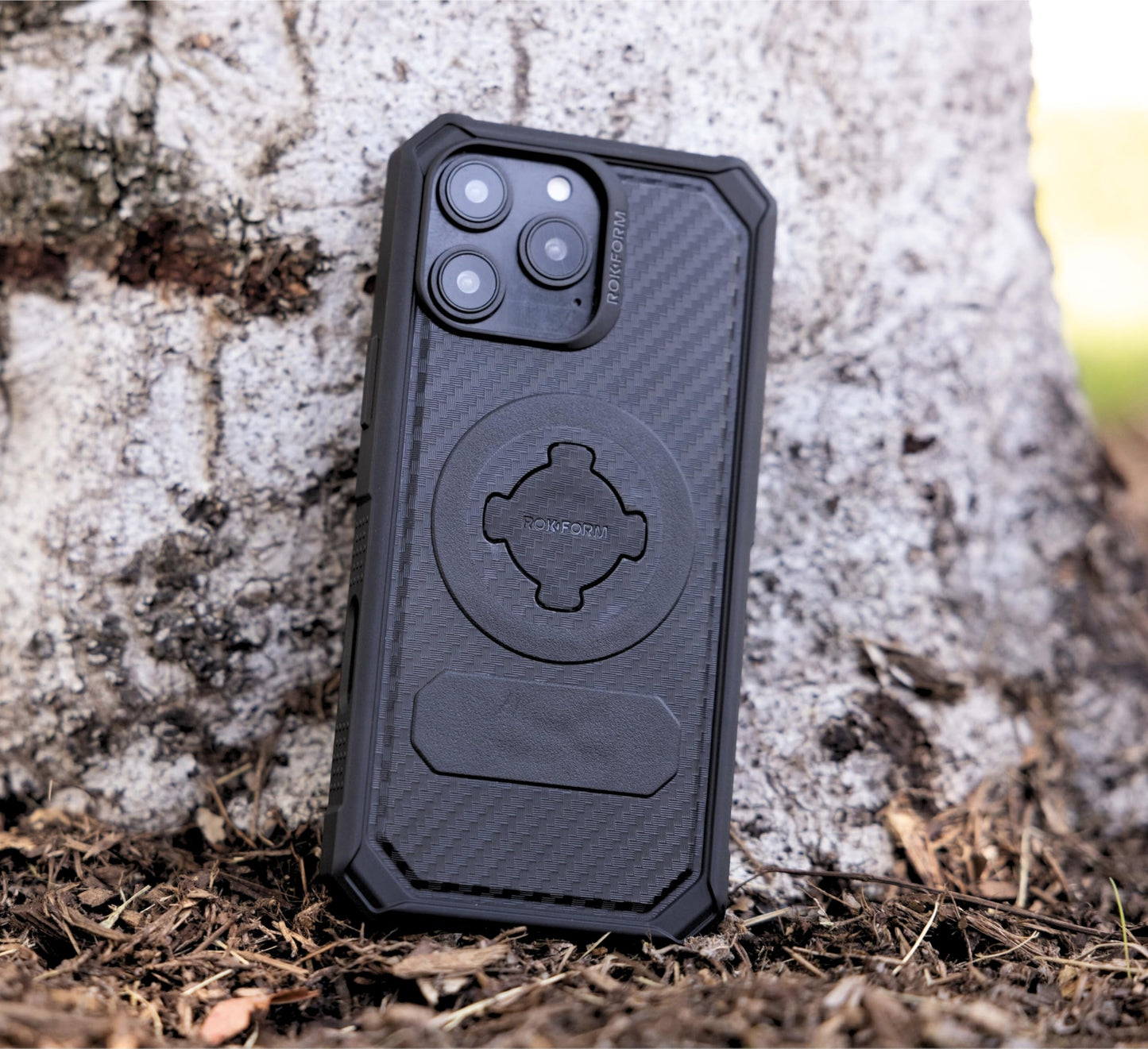 ROKFORM Rugged Case for iPhone 16 Pro Max, Magentic + RokLock (Black)
