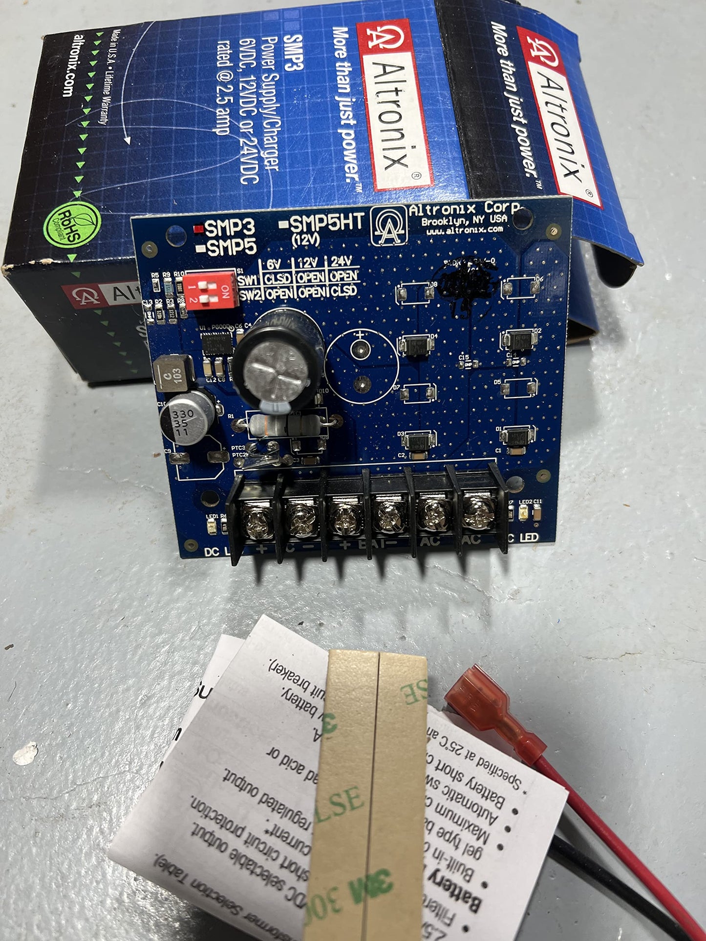 ALTRONIX SMP3 6 12 OR 24VDC @ 2.5 AMP, PC Board, Switching Power Supply Charger