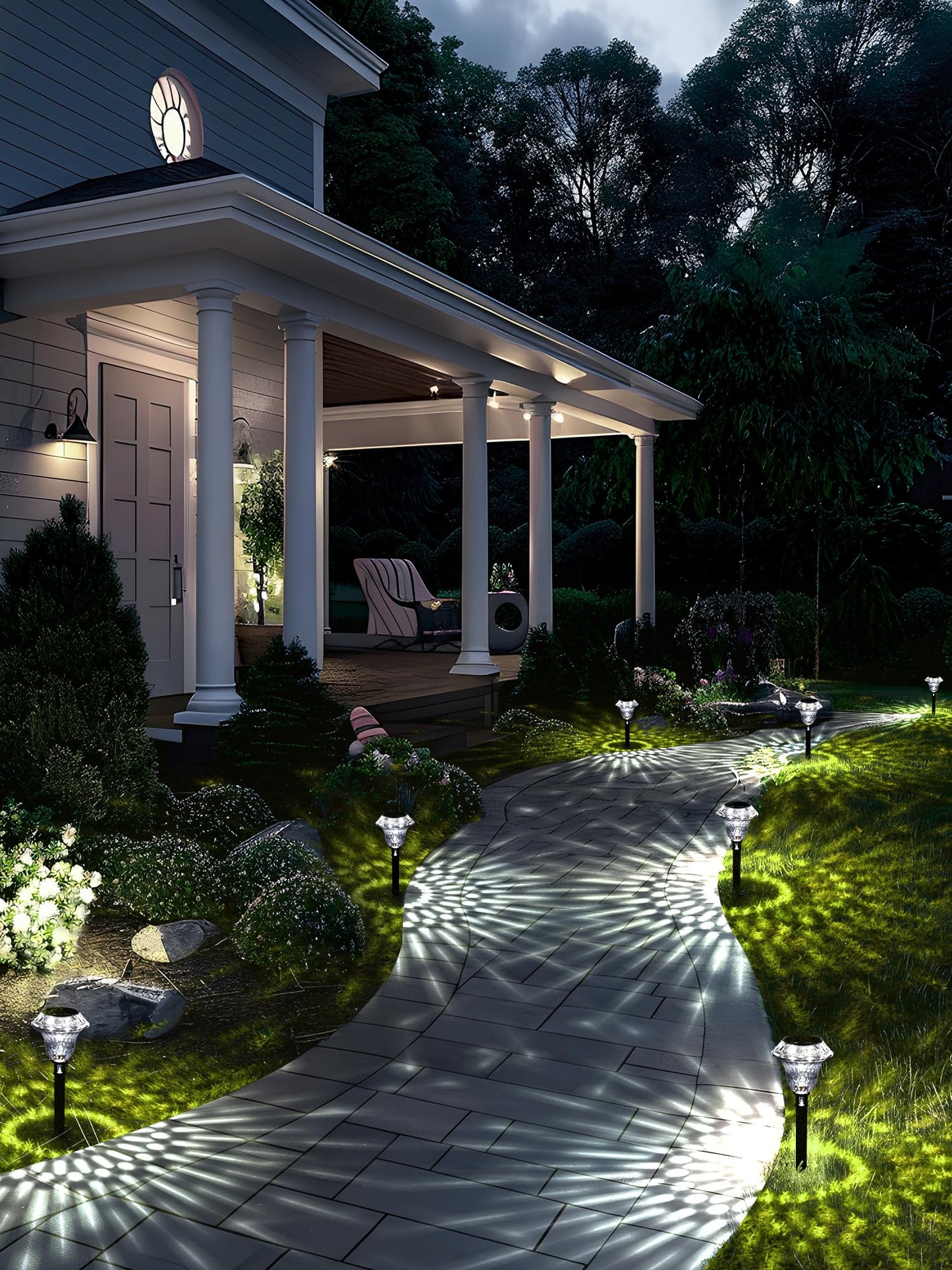 SOLPEX Solar Pathway Lights Garden Decor for Yard, Garden Lights Solar Powered Waterproof Landscape Lighting, Solar Outdoor Lights Porch Decor