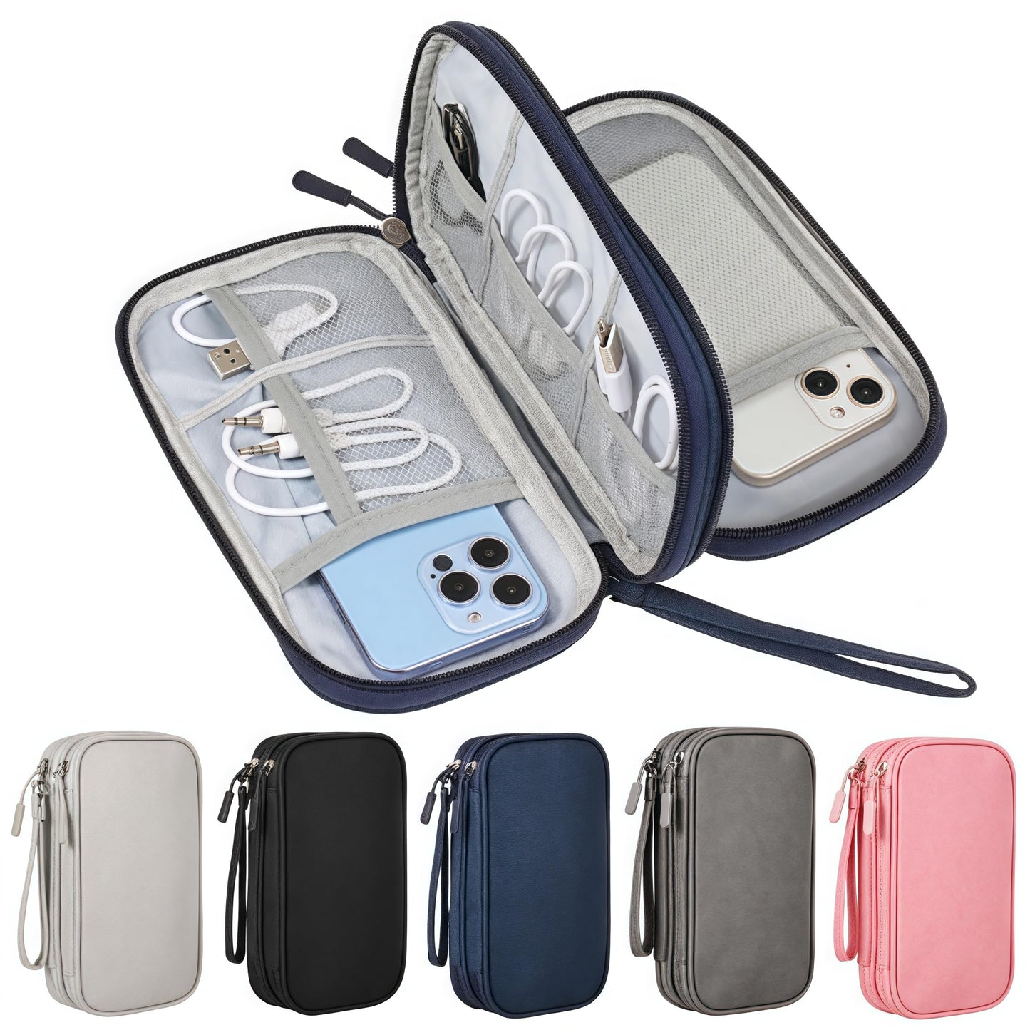 Electronic Organizer Travel Cable Accessories BagPouch Portable Waterproof Storage Bag Electronic Organizer Case for Cable, Mouse,USB Cable,Power