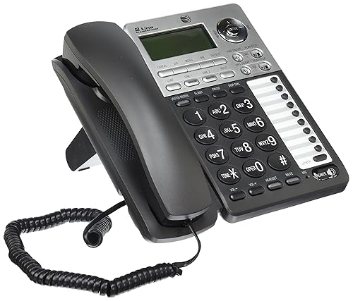 AT&T ML17939 2-Line Corded Speakerphone with Caller ID, Digital Answering System, Speakerphone, Black - Small Business Office Phone