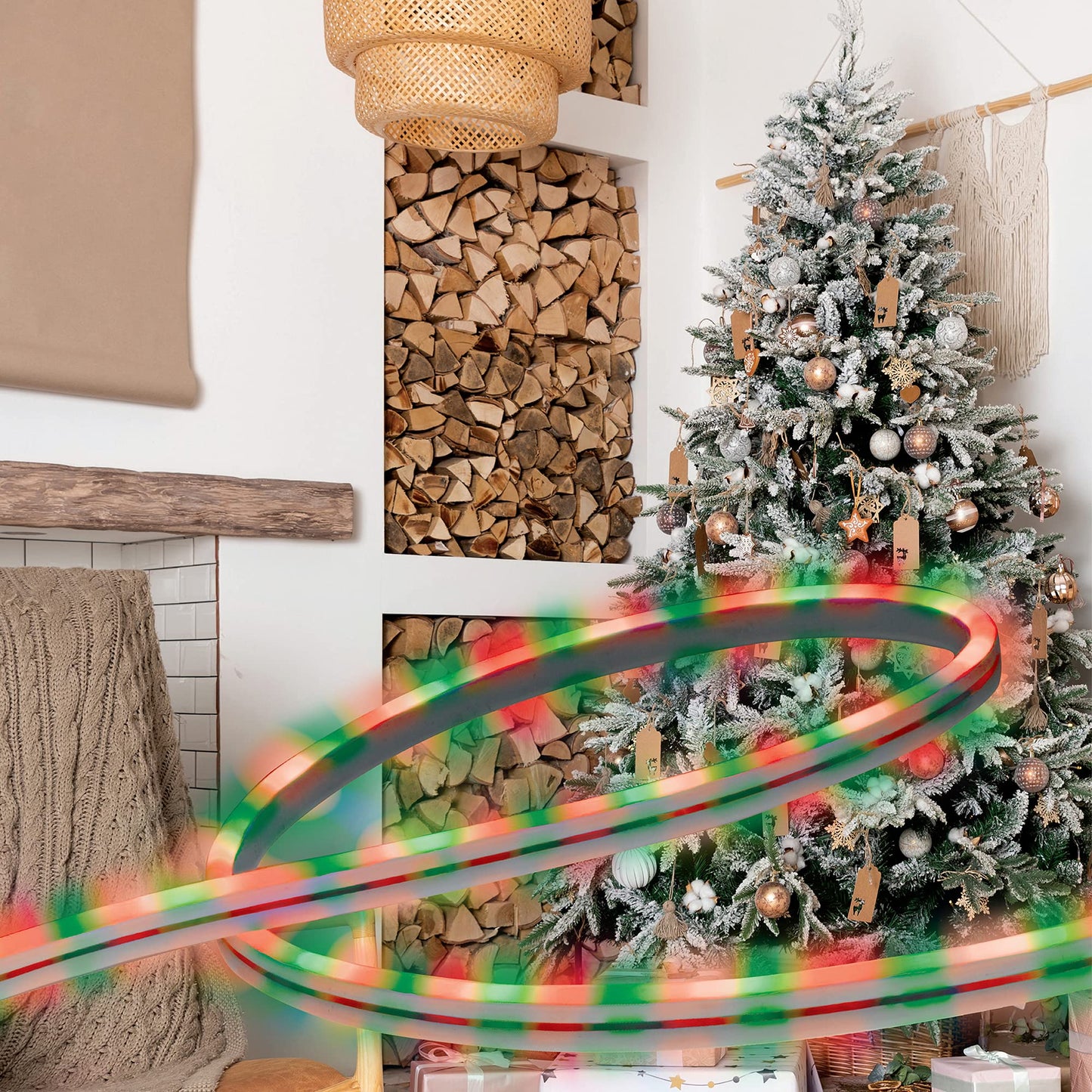 Monster 6.5 ft Multi-Color Flow Technology Neon-LED Strip, Strong Shape-it Material, Xtreme Easy Installation