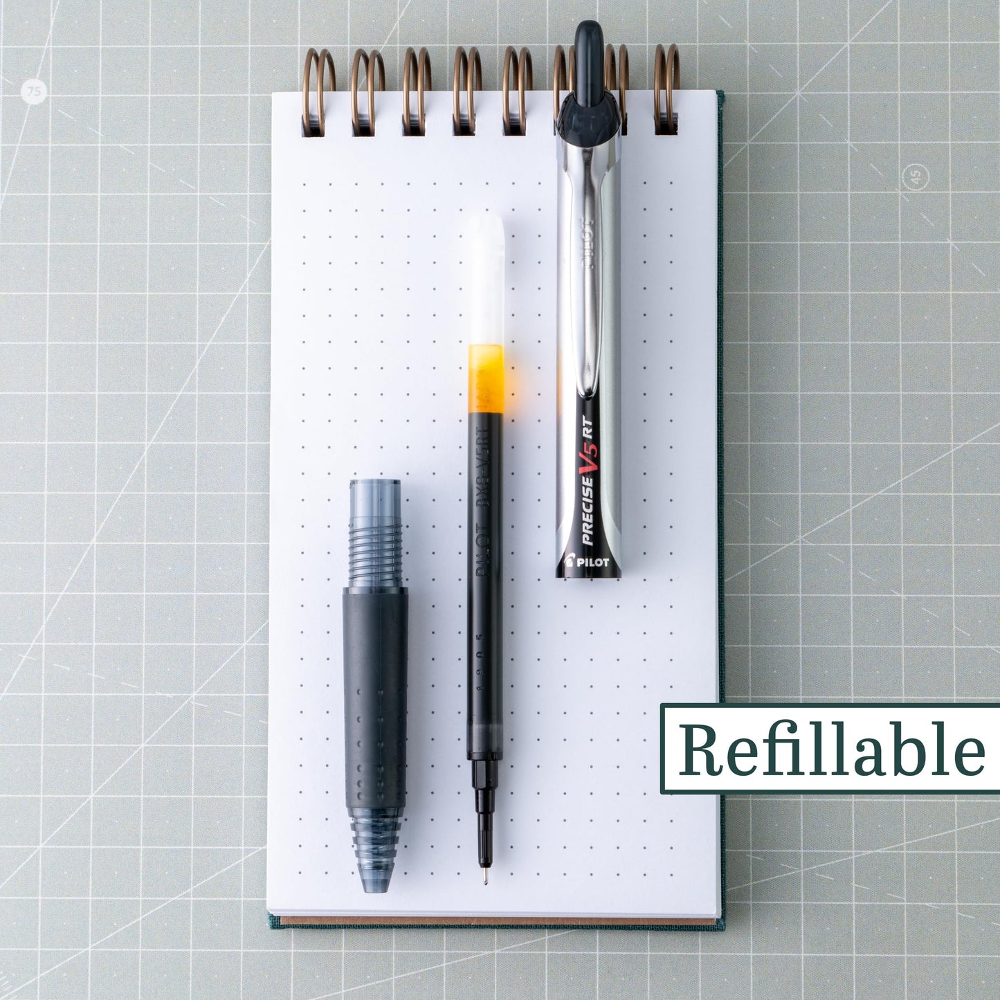 Pilot Precise V5 RT Refillable & Retractable Rolling Ball Pens, Extra Fine Point Pens, 0.5 mm, Assorted, Pack of 12 - Ideal for School, Journaling