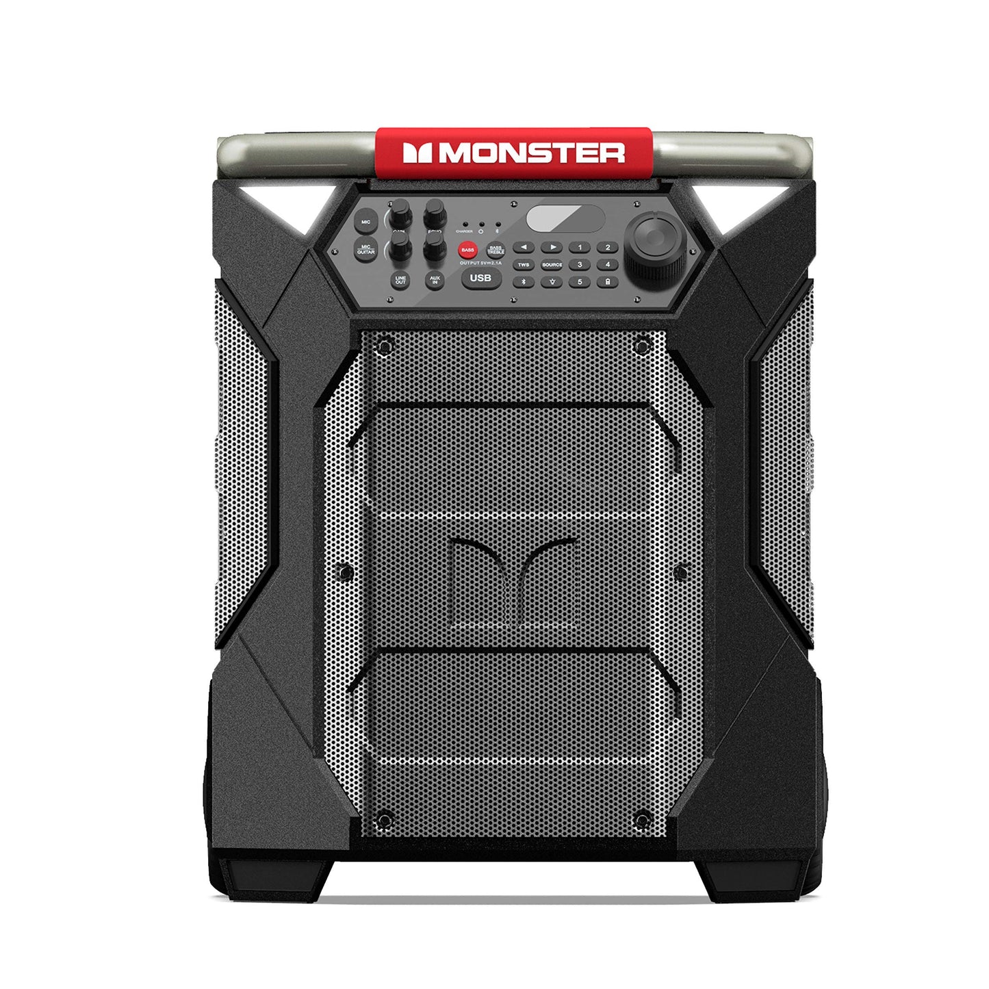 Monster Rockin' Roller 270 Portable Indoor/Outdoor Wireless Speaker, 200 Watts, Up to 100 Hours Playtime, IPX4 Water Resistant, Qi Charger, Connect