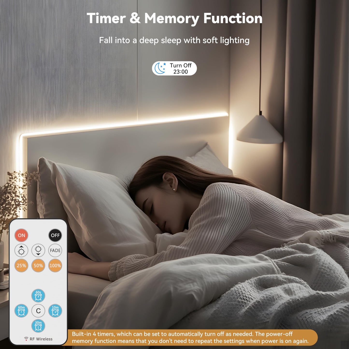 PAUTIX COB LED Strip Lights,UL Listed Dotless LED Lights with RF Remote,16.4ft Natural White 4000K Super Bright Dimmable Flexible Diffused LED Tape