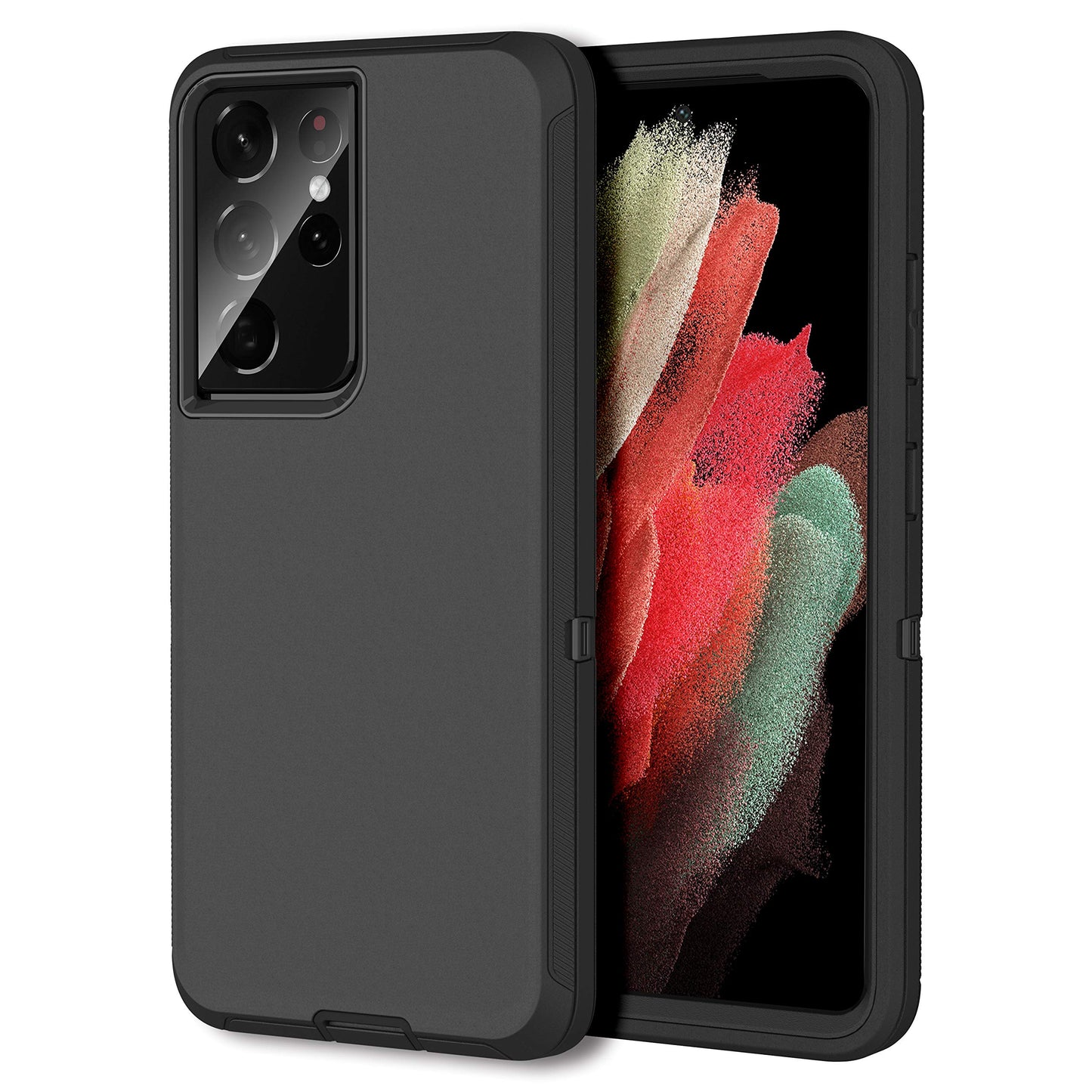 MXX Case Compatible with Galaxy S21 Ultra Case, 3-Layer Super Full Heavy Duty Body Bumper Cover/Shock Protection/Dust Proof, Designed for Samsung