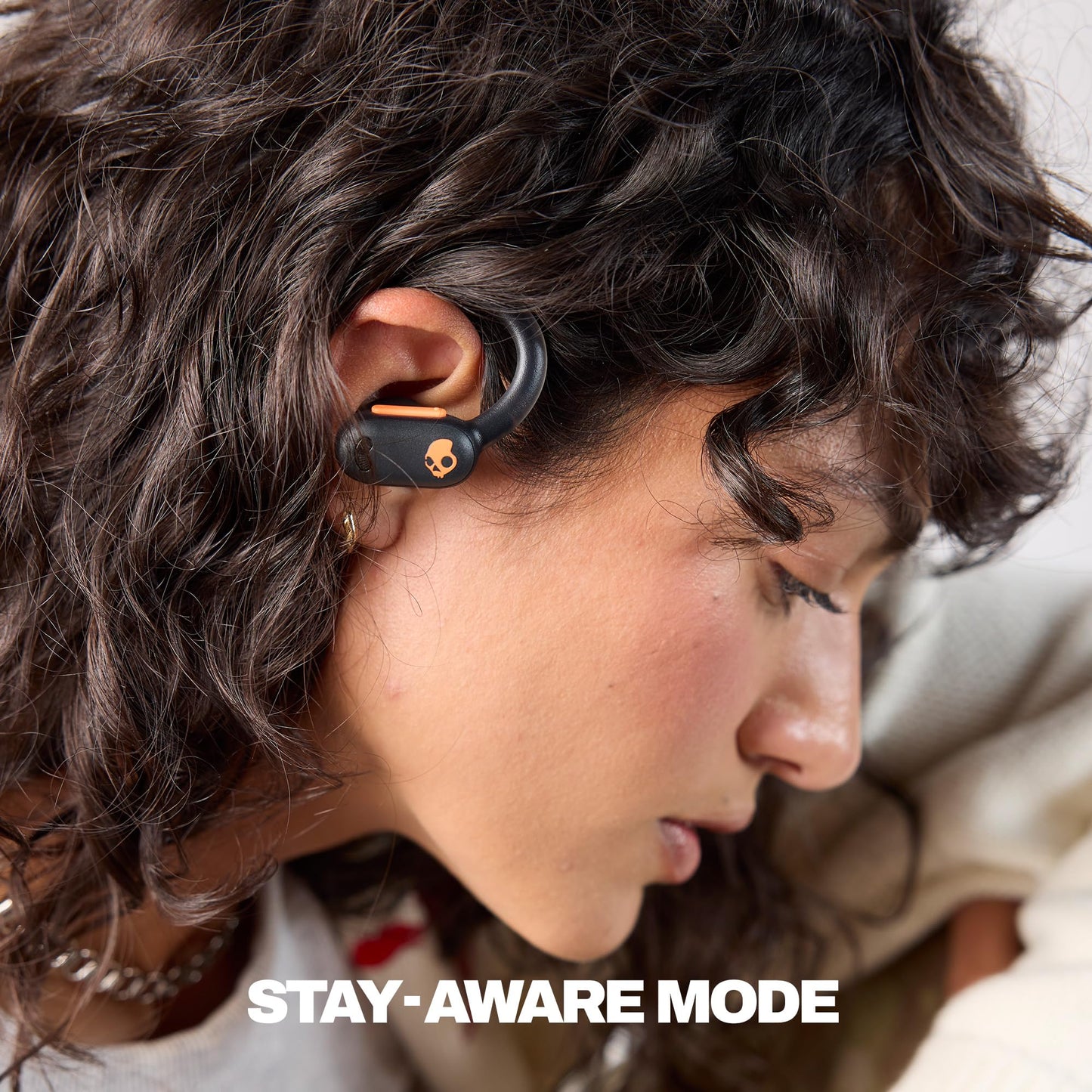Skullcandy Push ANC Active Noise Cancelling Wireless Earbuds - Black/Orange