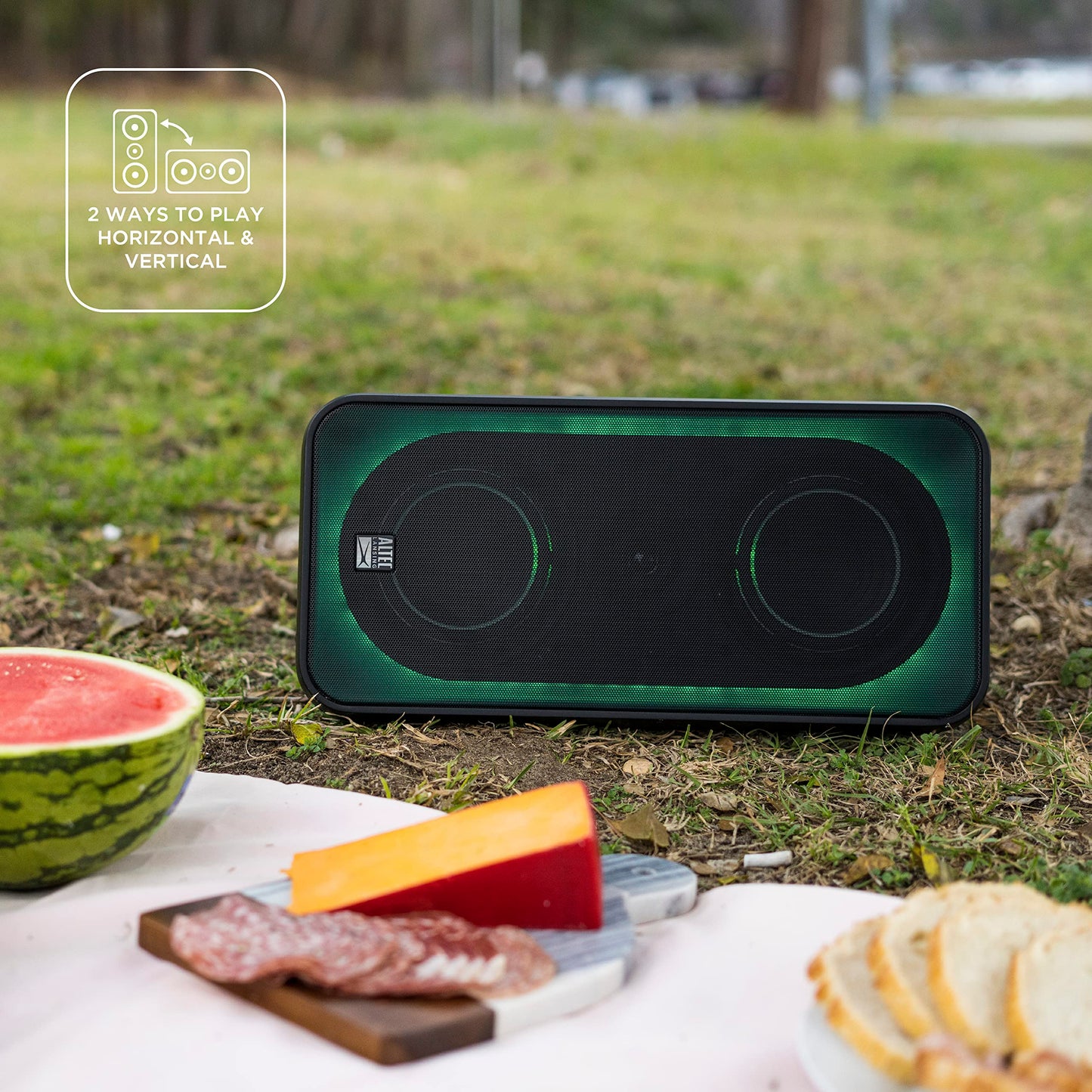 Altec Lansing Shockwave 200 Wireless Party Speaker 180W Bluetooth Speaker with a Long Lasting 12 Hour Battery, Multi LED Party Modes, Multiple bass