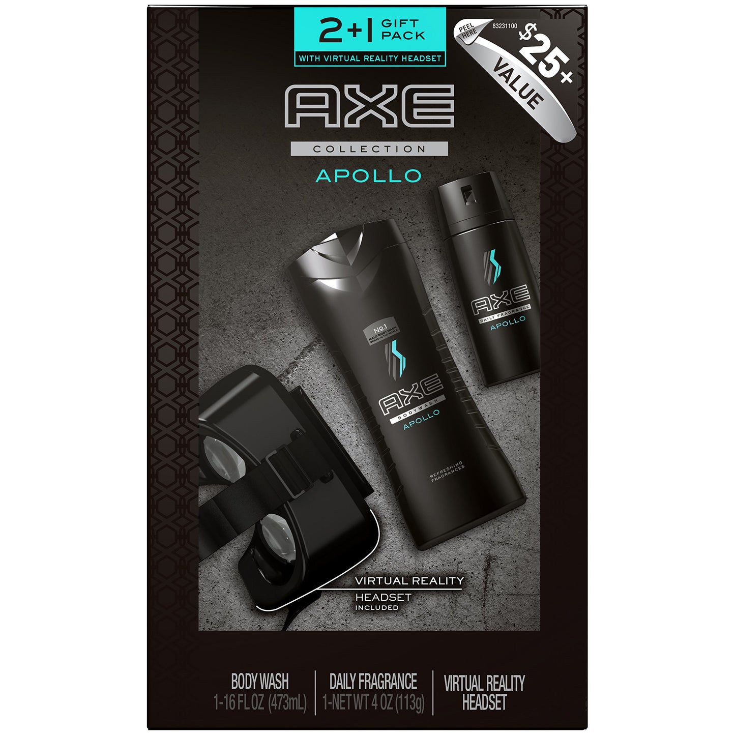AXE Apollo 3pc Gift Set with VR Headset, Black, Windows 10 Compatible, USB Connection