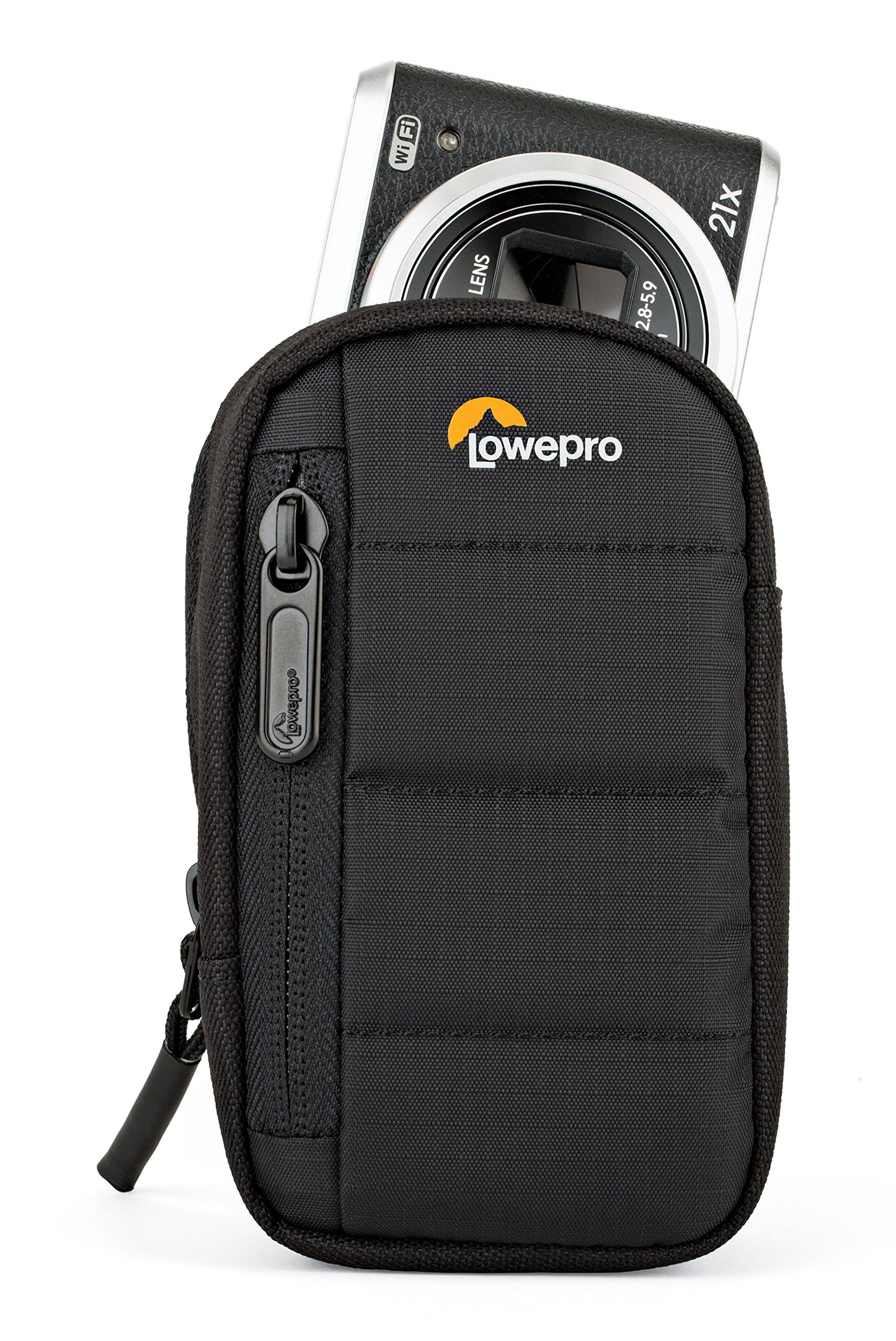 Lowepro Tahoe CS 20, Lightweight Protective Camera Case for Ultra-Compact Cameras, for Memory Cards and Accessories,8.8 x 5.3 x 14.3 cm Black