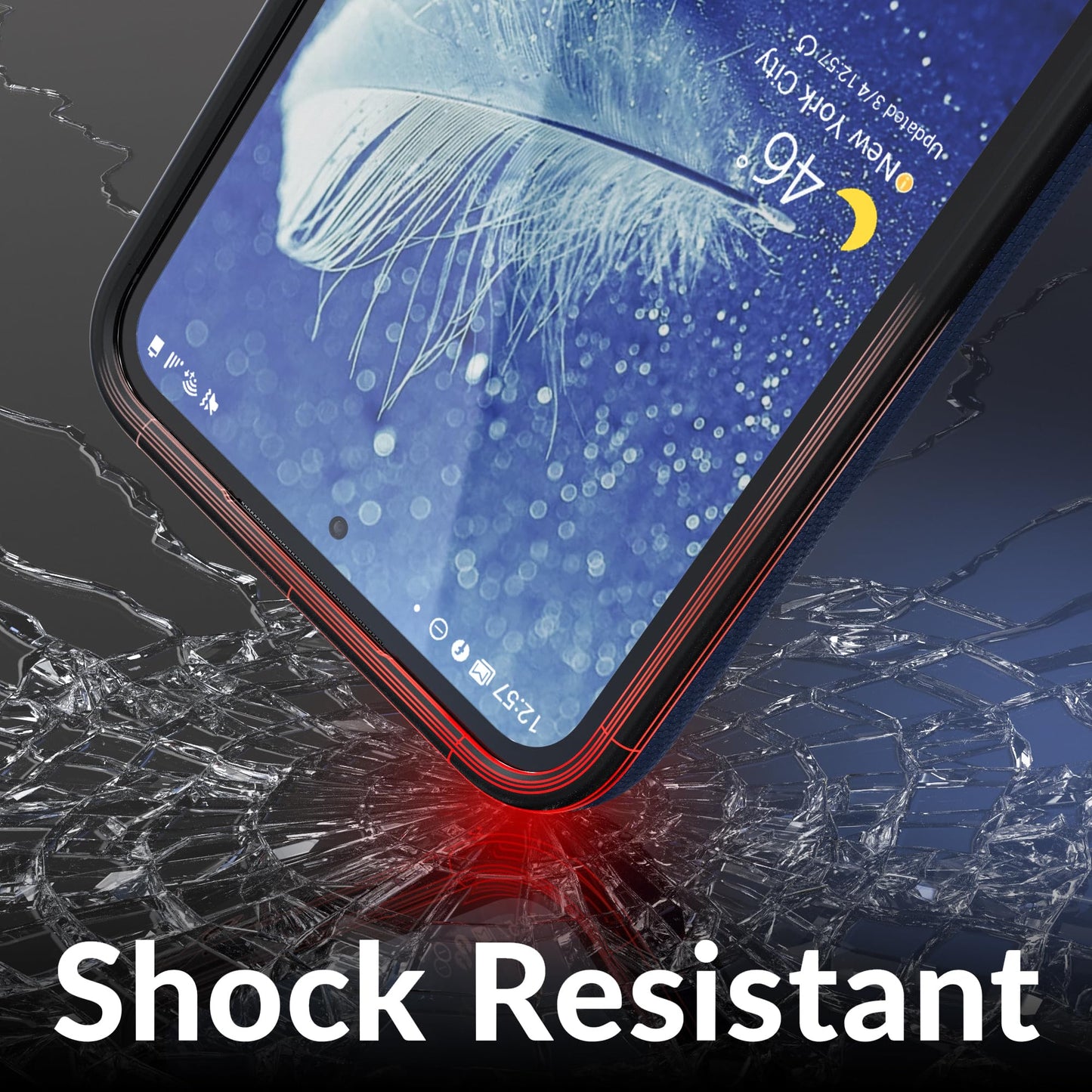 Crave for Samsung Galaxy S23 FE Case, Shockproof Protection Dual Layer Case for Samsung Galaxy S23 FE (6.4 inch) - Navy