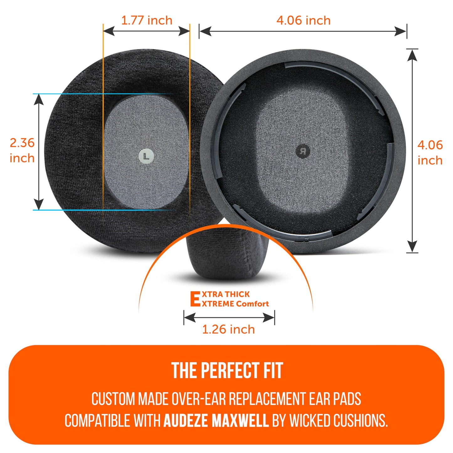WC StealthZ Maxwell - FPS Oriented Earpads for Audeze Maxwell for Xbox & PS5 by GadgetryTech & Wicked Cushions | Enhanced Sound Precision & Breathable