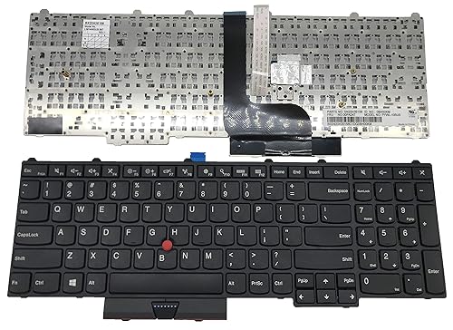 Sierra Blackmon US Layout Notebook Keyboard for ThinkPad P50 p51 p70 Series Black Framed with no Backlight and Remote Control Lever