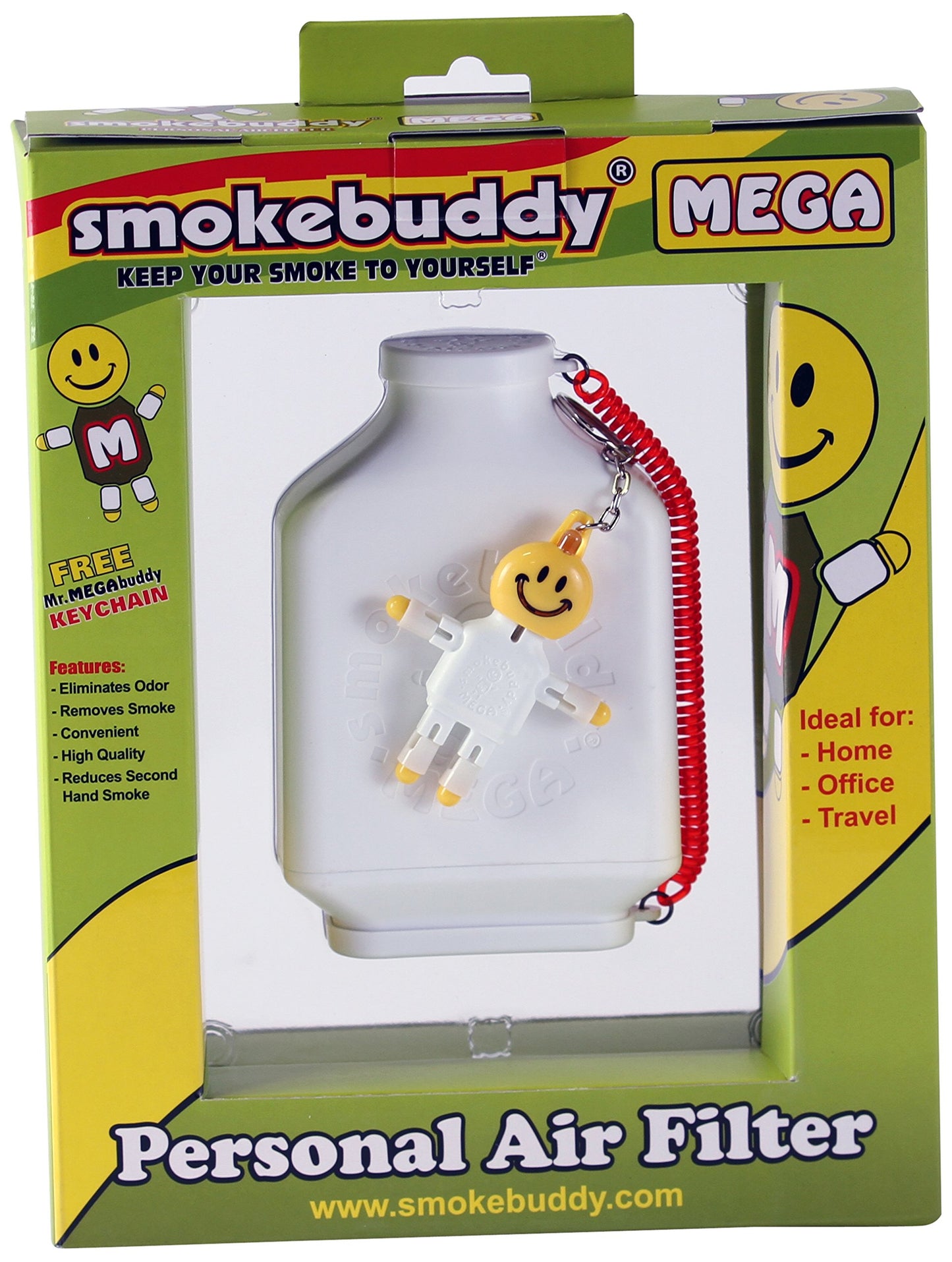 Smoke Buddy 0161-WHT Mega Personal Air Filter, White