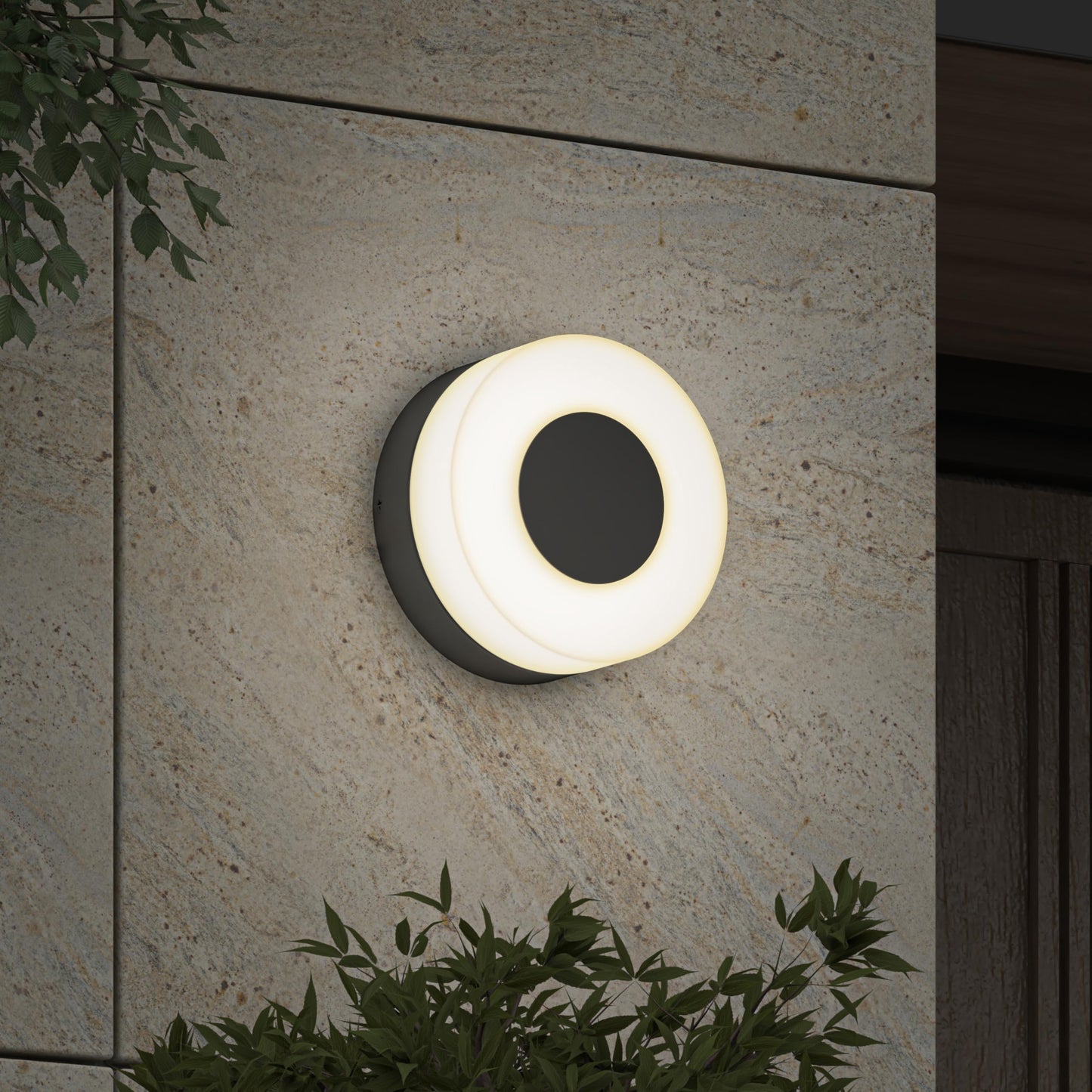 artika Ludwig Outdoor Wall Light Fixture, Matte Black