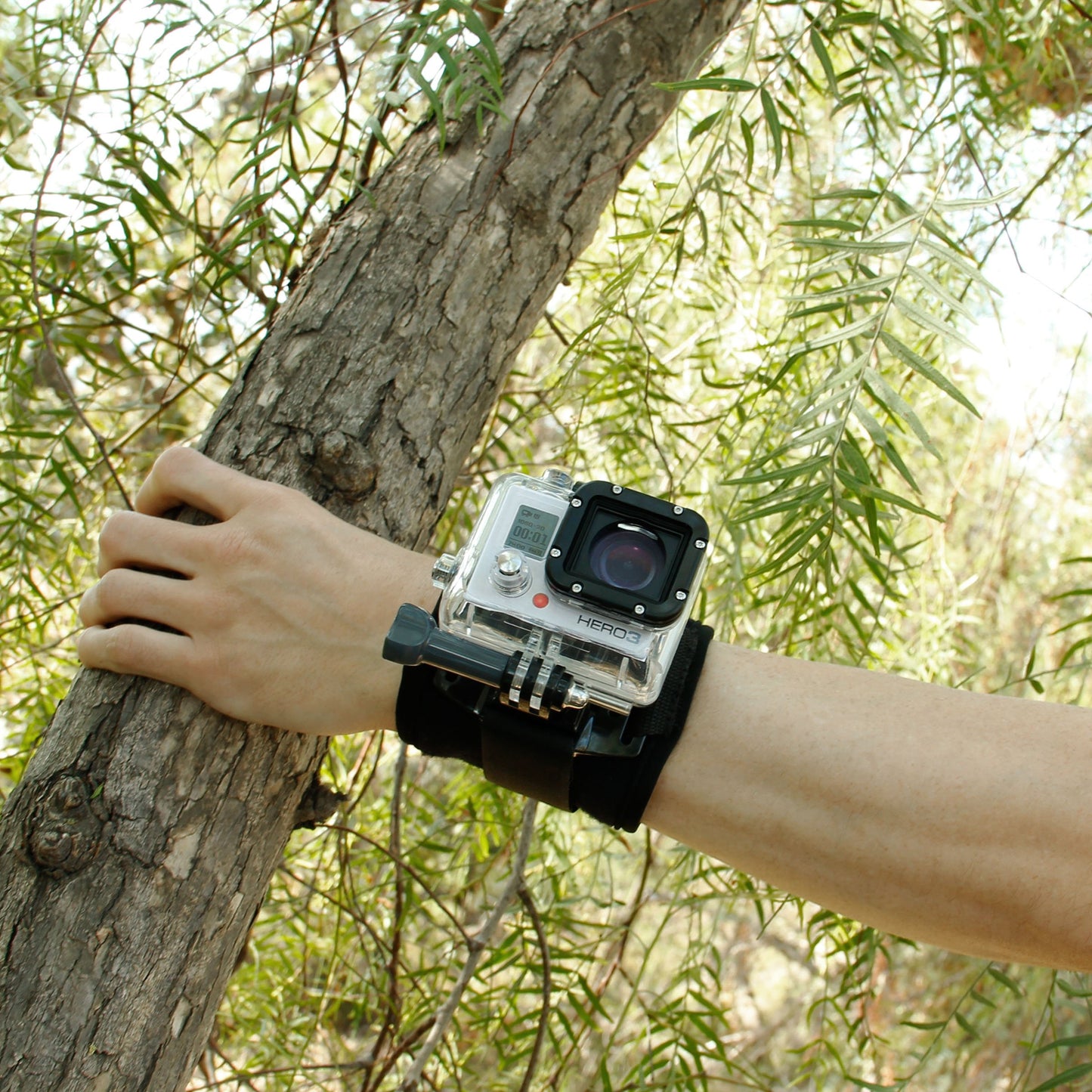 USA GEAR Wrist Strap Band Style Action Camera Mount w/ 2-Point Neoprene Strap, J Hook and Tripod Adapter - Compatible with GoPro Hero 13 Black, GoPro