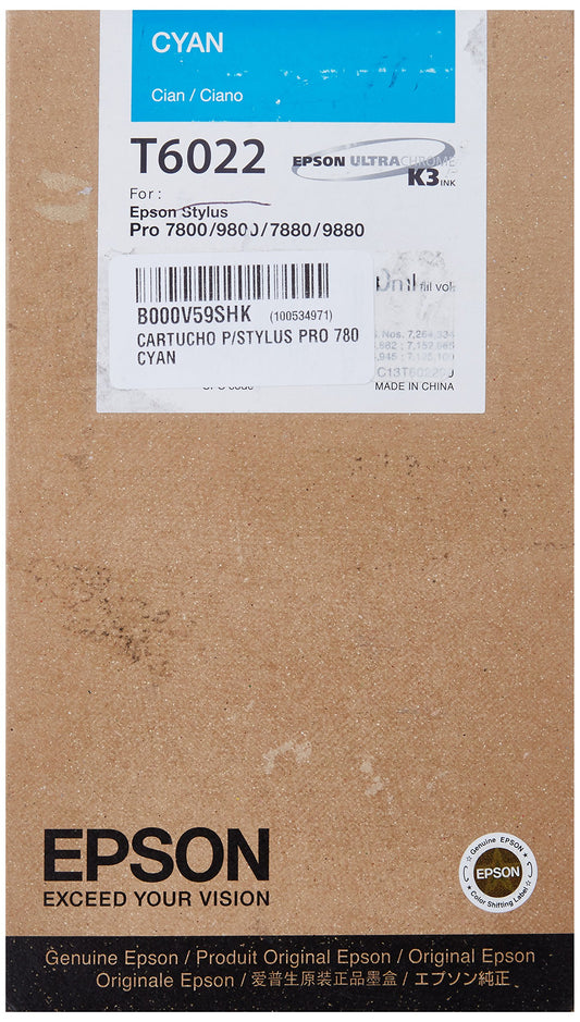 EPST602200 - Epson UltraChrome Cyan T602200