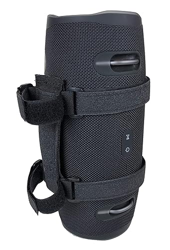 Bushwhacker Jumbo Speaker Mount for Large Bluetooth Speakers 12"-24" Circumference Great for UTV Golf Cart Boat Wakeboard Tower Holder Strap Wireless