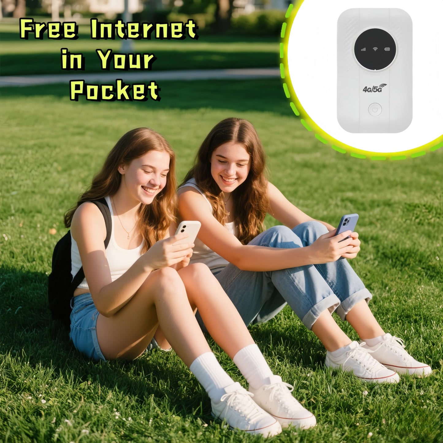2025 Portable WiFi Hotspot Router - High-Speed Mobile Internet Anywhere, Pocket-Sized Satellite WiFi for Travel, Free Unlimited Connectivity
