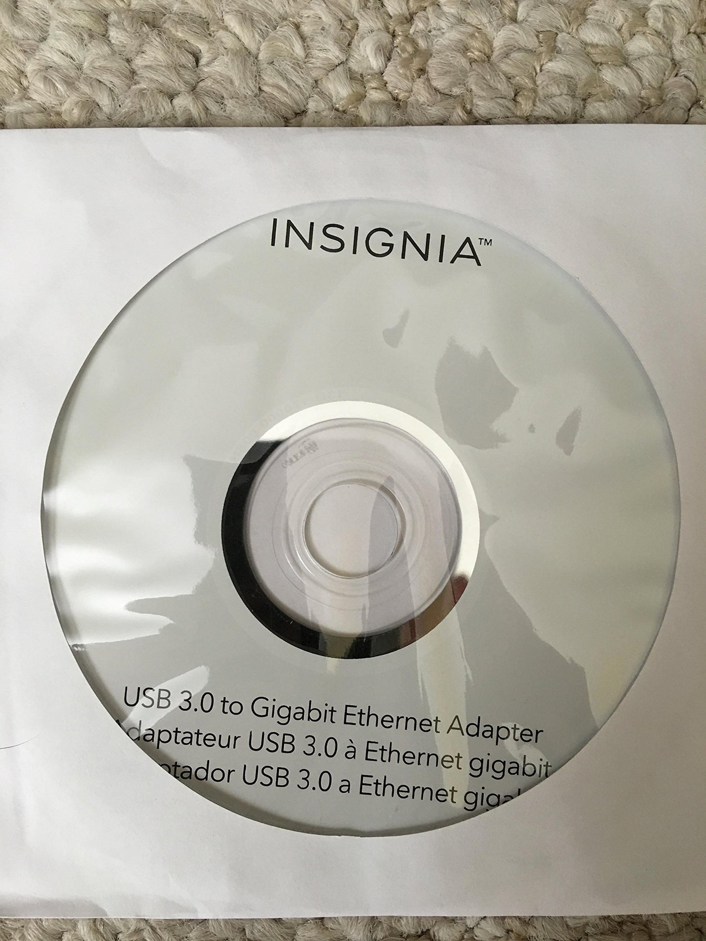 Insignia - USB 3.0-to-Gigabit Ethernet Adapter - White