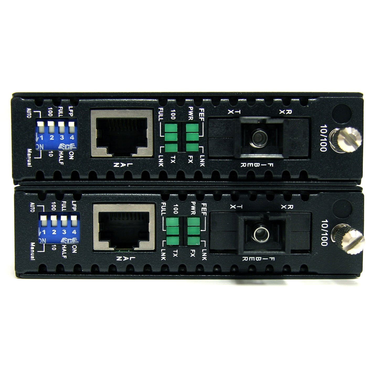 StarTech.com 10/100 Mbps Ethernet Single Mode WDM Fiber Media Converter Kit SC 20km, TAA (ET90110WDM2)