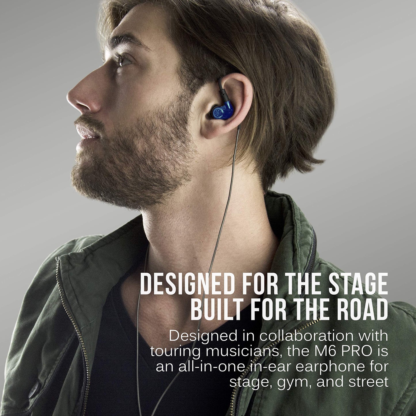MEE audio M6 PRO In Ear Monitor Headphones for Musicians, 2nd Gen Model With Upgraded Sound, Memory Wire Earhooks & Replaceable Cables, Noise