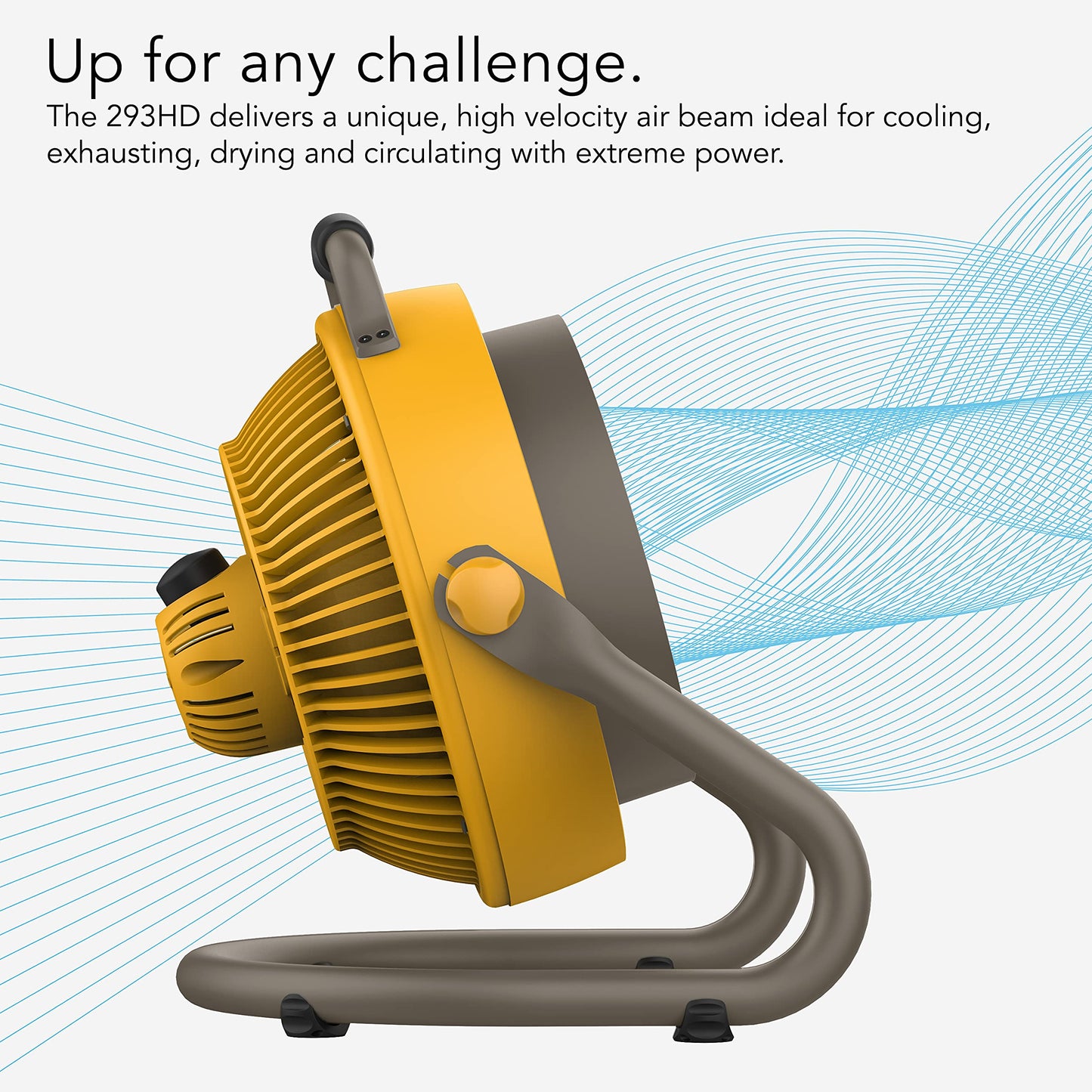 Vornado 293 Large Heavy Duty Shop Fan, 3 Speed Electric Fan, High Impact Casing, IP54-Rated Motor, Whole Room Air Circulator, Pivoting Head, Carry