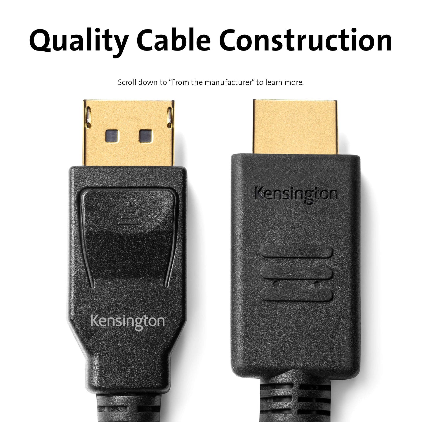 Kensington DisplayPort 1.2 to HDMI 1.4 Cable, 6ft (K33025WW)