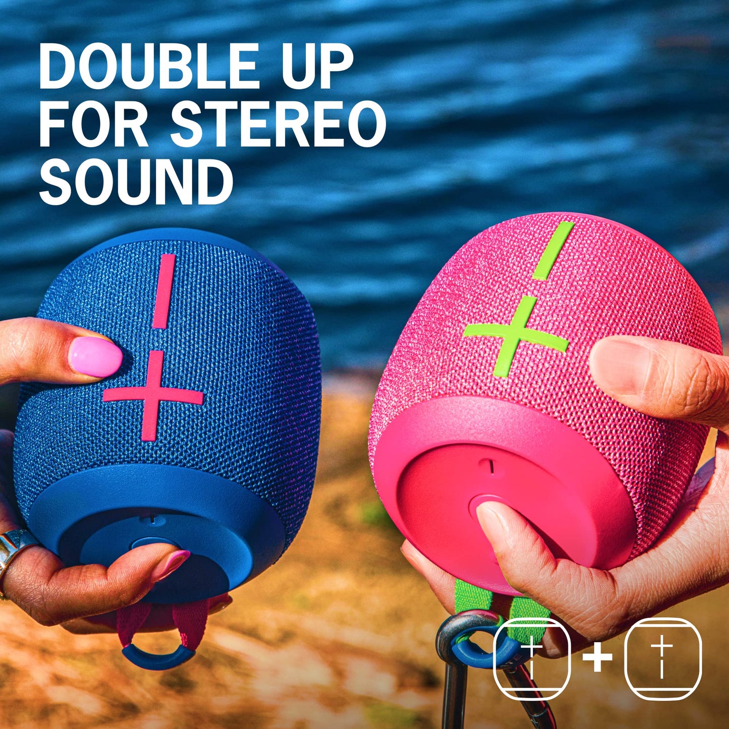 Ultimate Ears WONDERBOOM 3, Small Portable Wireless Bluetooth Speaker, Big Bass 360-Degree Sound for Outdoors, Waterproof, Dustproof IP67, Floatable