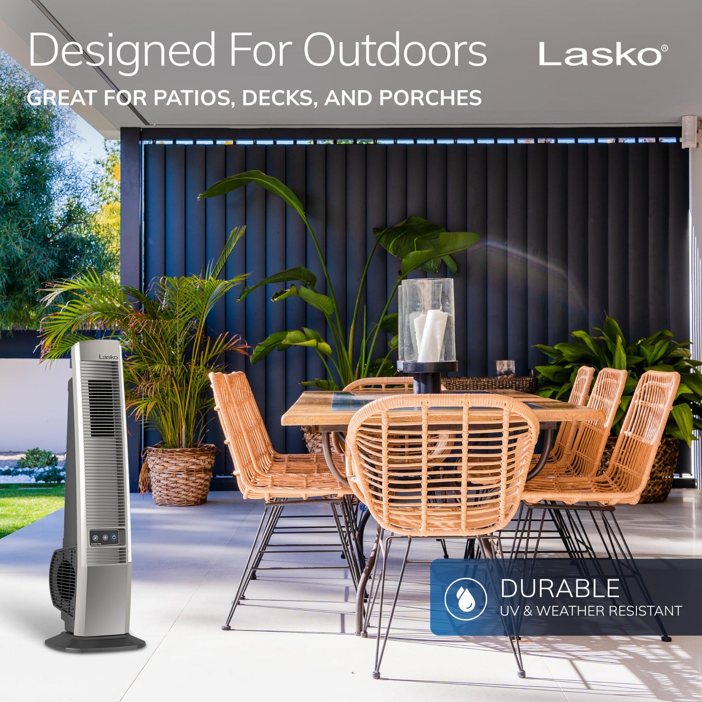 Lasko Outdoor Living Oscillating Tower Fan - 42" - YF202 - Beige