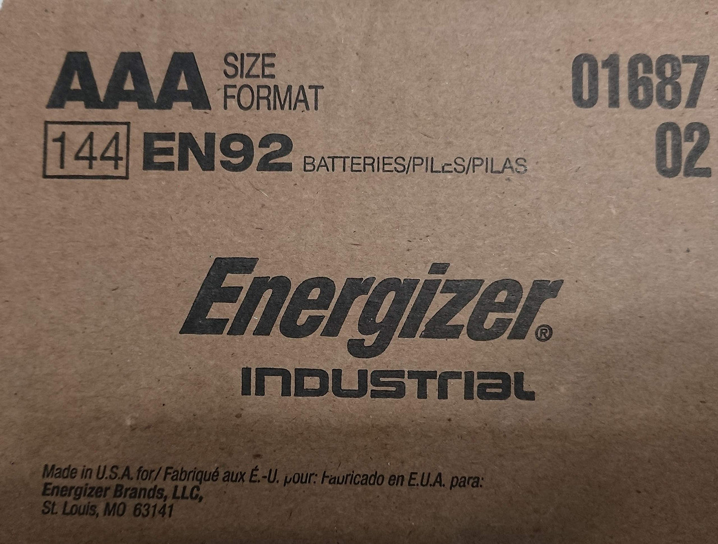 Industrial Alkaline Bid Battery, AAA, 1.5-Volt