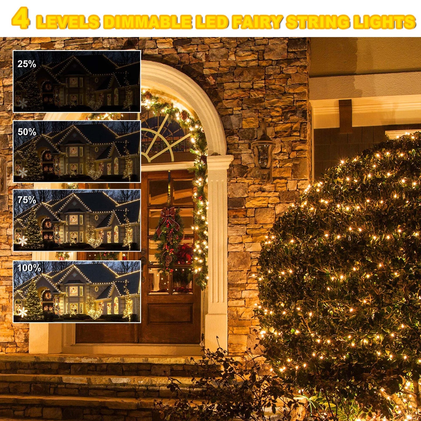 Lumzebqra 328 FT 1000 LED Christmas Lights, Waterproof Christmas Lights Outdoor with 8 Modes&Timer, Plug in Fairy Light for Xmas Garden Patio Tree