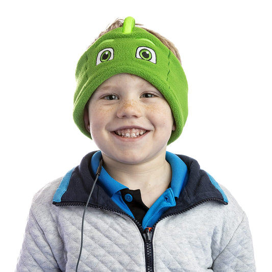 CozyPhones PJ Masks Gecko Kids Headphones Over The Ear Headband Headphones - Volume Limited with Thin Speakers & Soft Fleece Headband