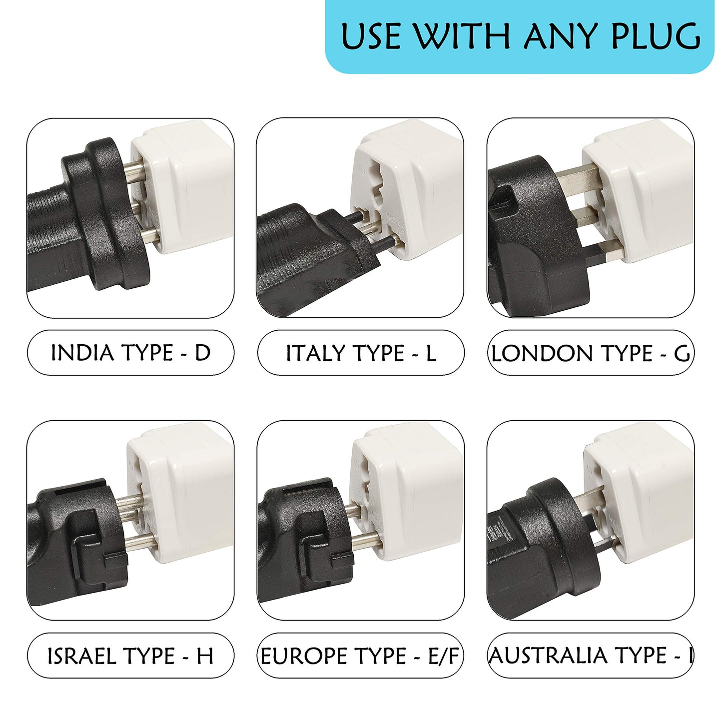 Ceptics South Africa, Botswana Travel Adapter, Universal Socket Plug Accepts Plugs From any Country, Perfect for Cell Phones, Laptops, Chargers…