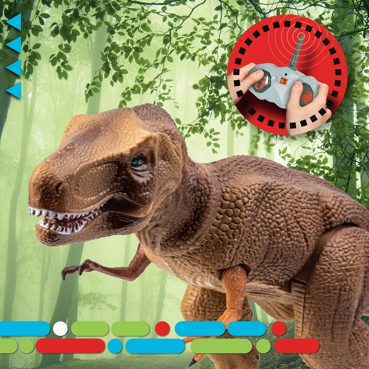 Discovery™ Remote Control T-Rex Dinosaur - Realistic Jurassic RC Action Figure with Walking Legs, Roaring Sounds, Chomping Mouth| Dinosaur Toys…