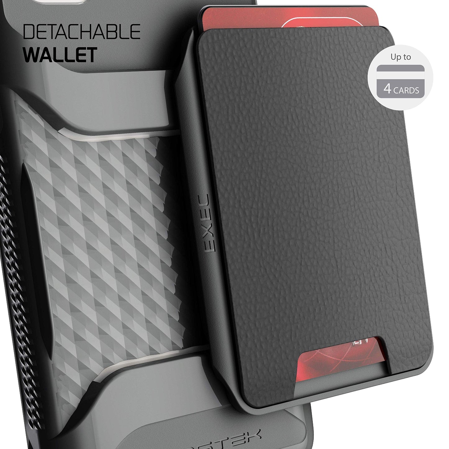 Ghostek Exec Galaxy S20 Wallet Case Card Holder with Built-in Magnet for Car Mounts and Easily Detachable Leather Card Pocket for Wireless Charging
