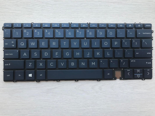 Original New for HP Spectre x360 14-ef 14-ef2013dx 14-ef0013dx US Backlit 13.5 Home & Business 2-in-1 Laptop Keyboard Gray (Blue)