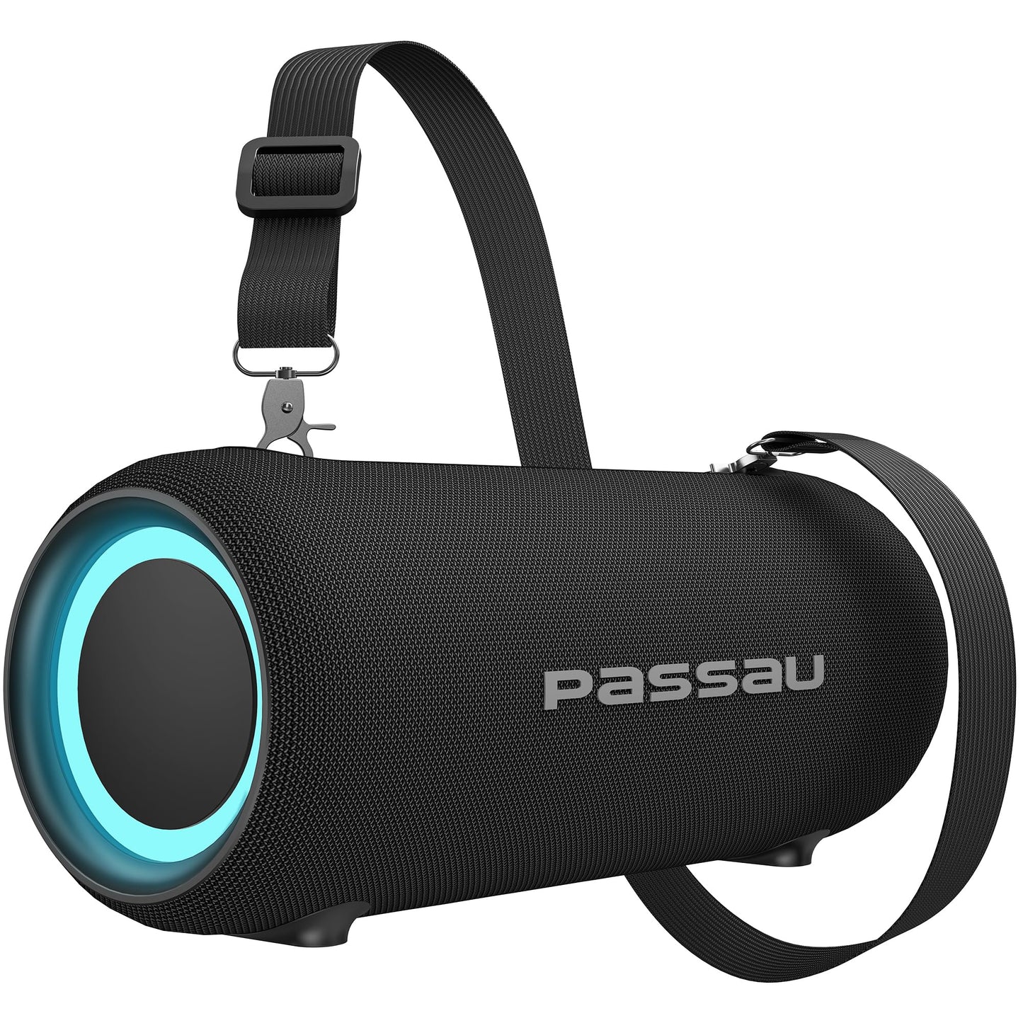 Passau Portable Bluetooth Speakers Loud 40W Peak Stereo Sound, Passive Radiators-Deep Bass, All Day Playtime, Adjustable Strap, BT5.3, IPX5 Wireless