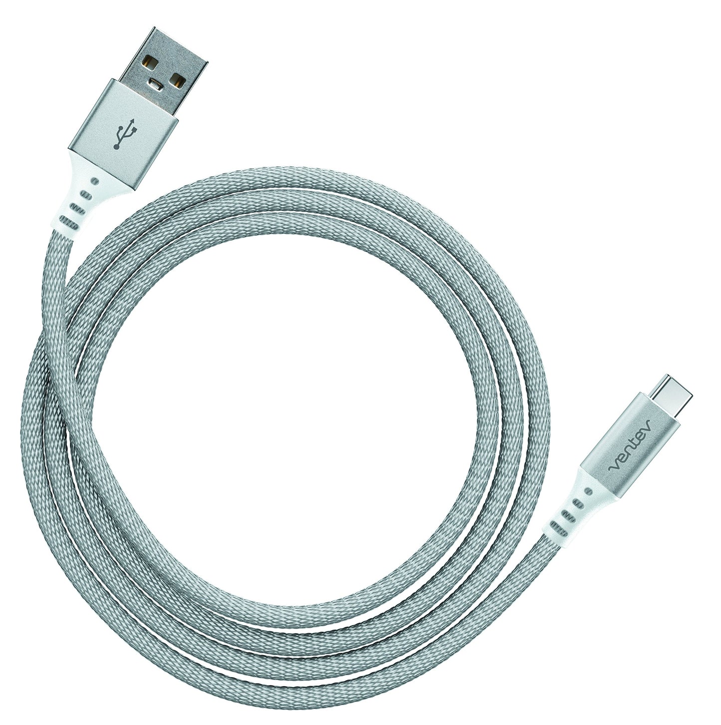 Ventev chargesync Alloy Cable, USB Type A-C, 4ft, Silver