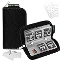 Eco-Fused Memory Card Case - Fits up to 22x SD, SDHC, Micro SD, Mini SD and 4X CF - Holder with 22 Slots