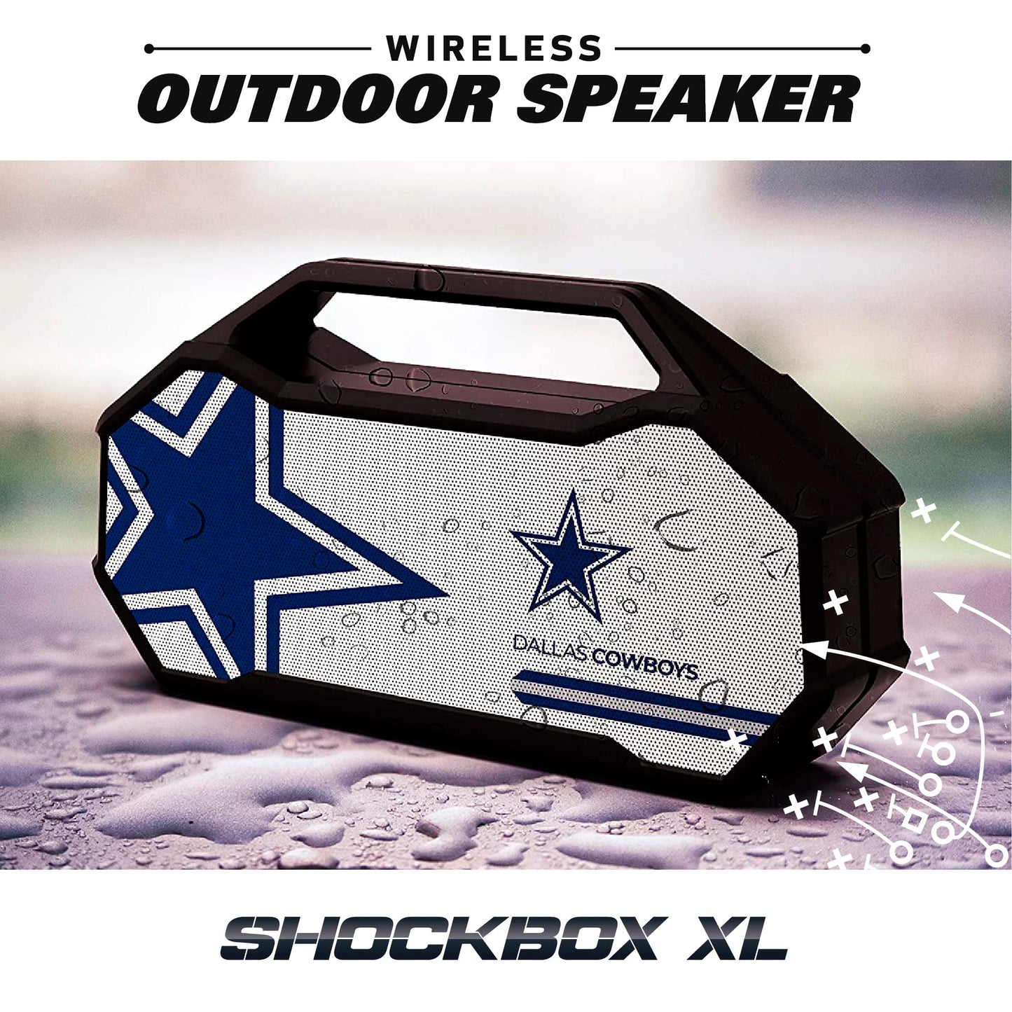 NFL New York Giants XL Wireless Bluetooth Speaker, Team Color