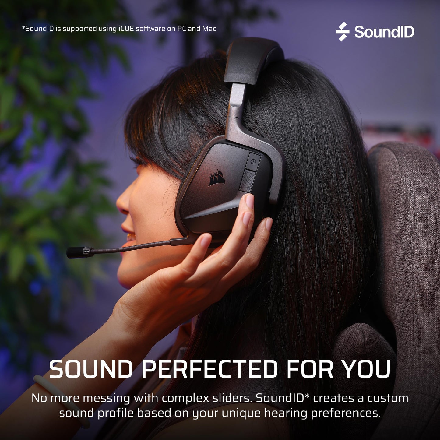 Corsair Void v2 MAX Wireless Gaming Headset for PC, PS5, PS4, Switch, Mobile - Simultaneous 2.4GHz+Bluetooth, Dolby Atmos, Sonarworks SoundID, 70Hr