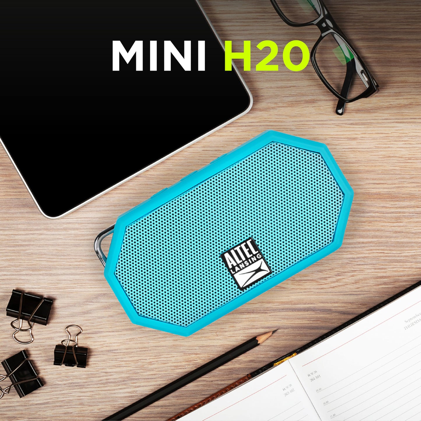 Altec Lansing Mini H2O - Waterproof Bluetooth Speaker, IP67 Certified & Floats in Water, Compact & Portable Speaker for Hiking, Camping, Pool,