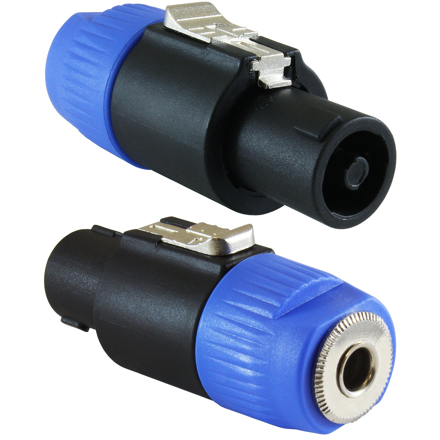 GLS Audio Speaker Plug Adapter 1/4" to Twist Lock 4 Pole & 2 Pole - Compatible with Neutrik Speakon NA4LJ, NA4LJX, NL4MP, NL4MPR, NL4FC, NL4FX, NL4