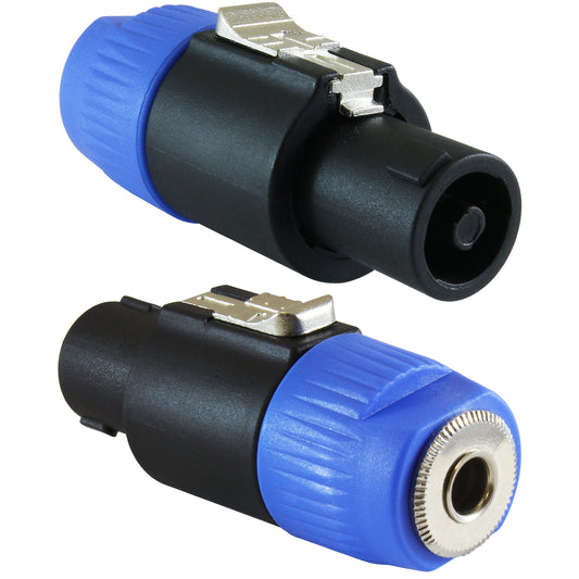 GLS Audio Speaker Plug Adapter 1/4" to Twist Lock 4 Pole & 2 Pole - Compatible with Neutrik Speakon NA4LJ, NA4LJX, NL4MP, NL4MPR, NL4FC, NL4FX, NL4