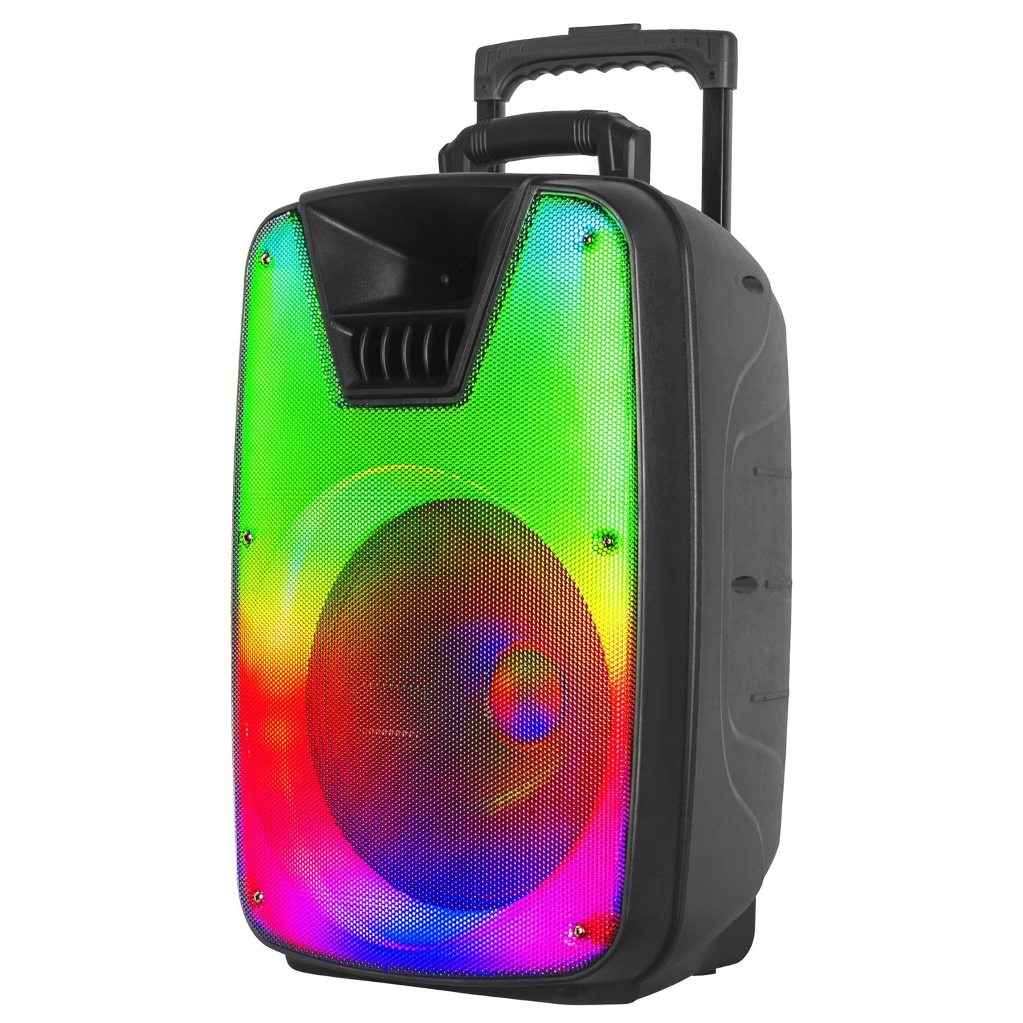 IQ Sound IQ-7812DJBT 12-inch Portable Bluetooth Speaker with True Wireless Stereo, LED Light Show, Bluetooth 5.0, Built-in Port, Carry Handle, 40W