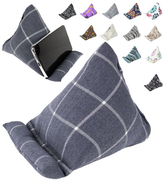 STEPHAN AND THEODORE Handmade Phone Pillow Holder - The Wedge Mobile Device Stand - Soft Fabric Phone Stand for All iPhones, All Smartphones! 7 x 6.1